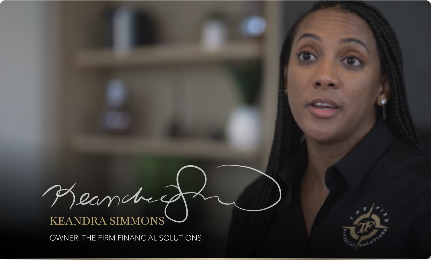 Business owner woman posing for interview